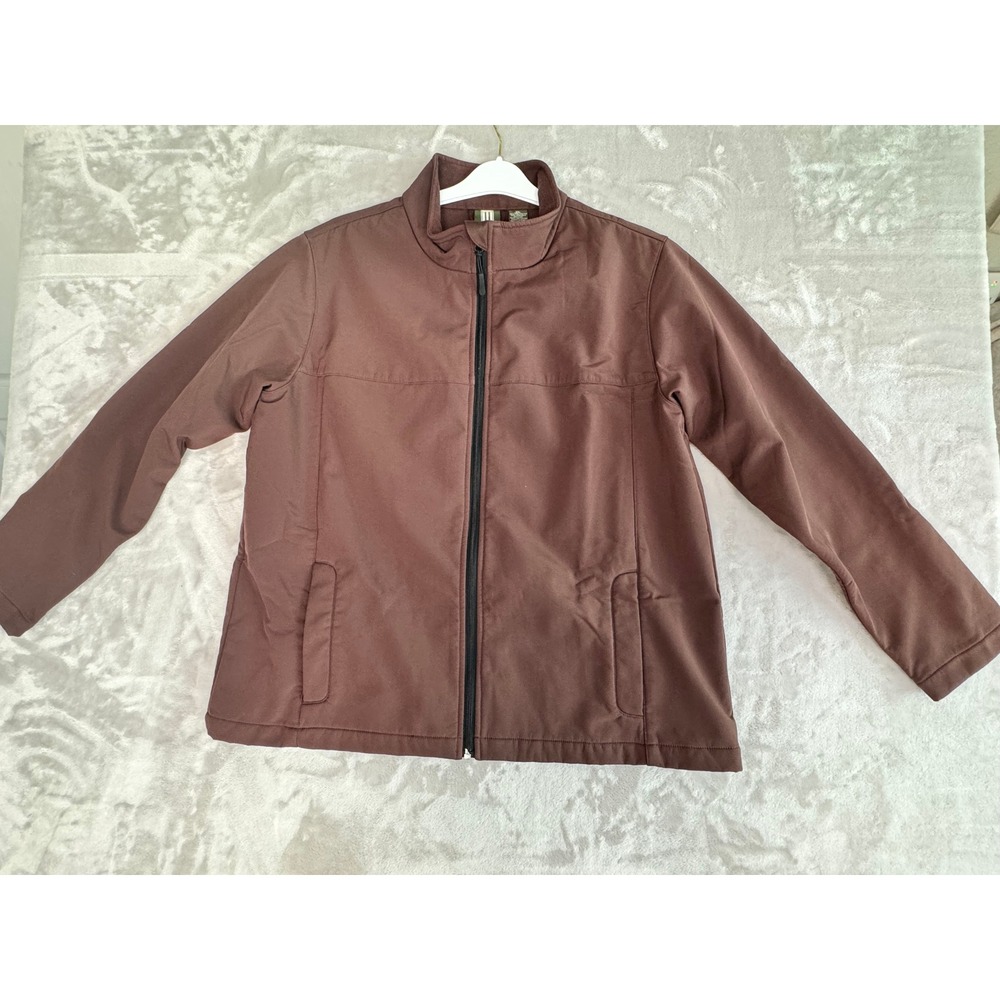 Hartwell Mens XL Jacket Full Zip Brown‎ Lightweight Layering Coat